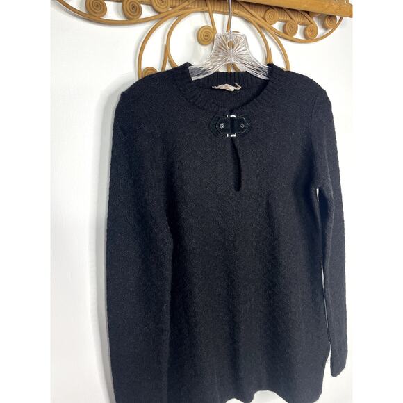 Tory Burch Tunic Sweater Black wool alpaca blend M - Picture 3 of 8